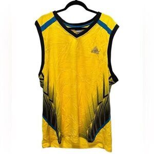 NWT PEAK Men’s Yellow/Black V Neck Athletic Tank Top - Size 3XL